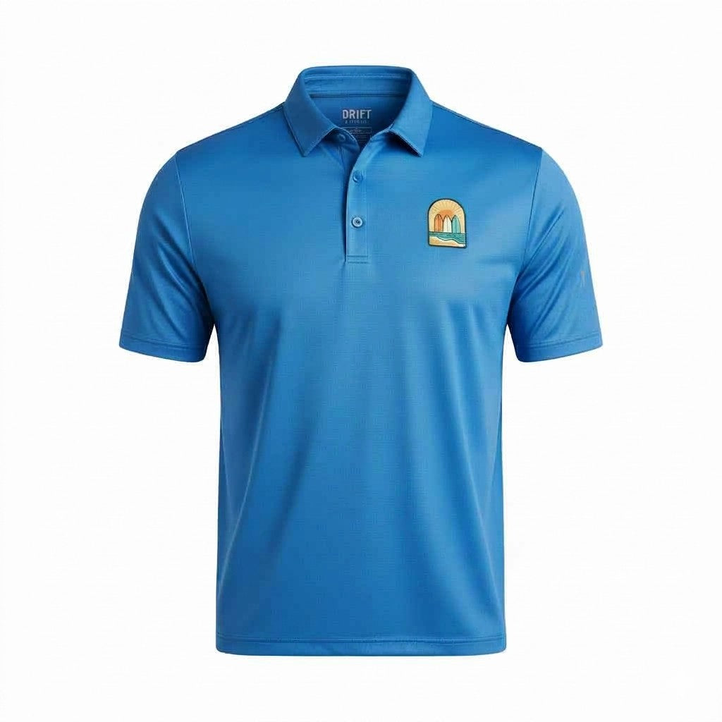 Drift Course Polo — Cobalt